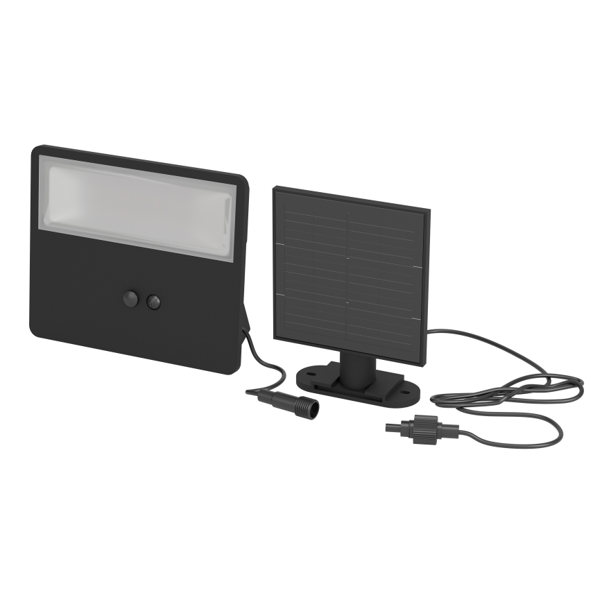 Eglo - LED сонячний настінний світильник з датчиком LED/6,7W/3,7 2400 mAh IP44 чорний