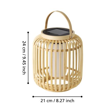 Eglo - Светодиодная настольная лампа на солнечной батарее LED/3,3W/3,7V 1800 mAh IP44