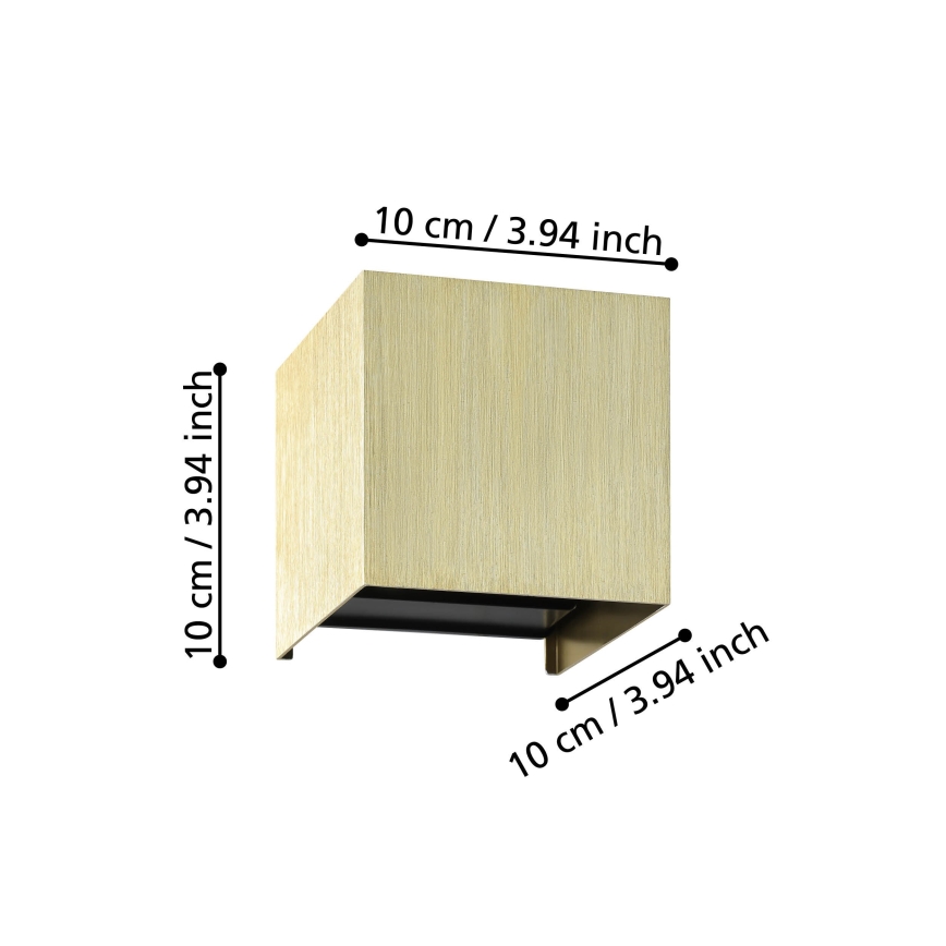 Eglo - Світлодіодний настінний світильник 2xLED/1,5W/230V 3000K золотий