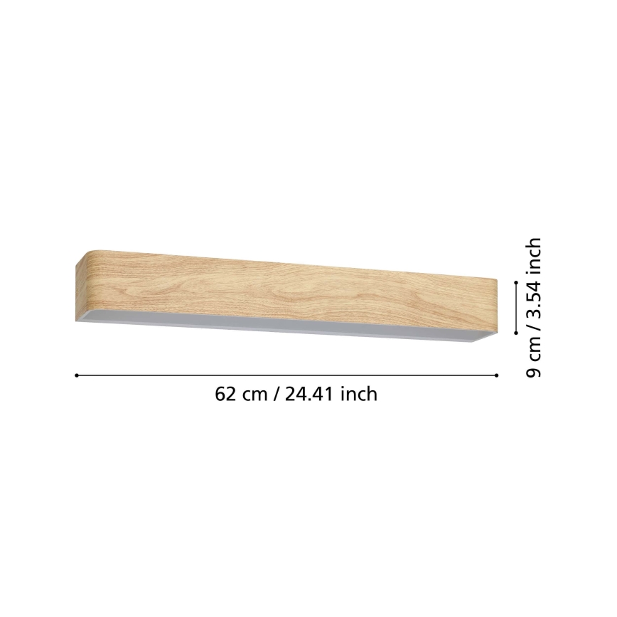 Eglo - LED Настінний світильник для ванної кімнати LED/26,5W/230V 3000K IP44 бежевий