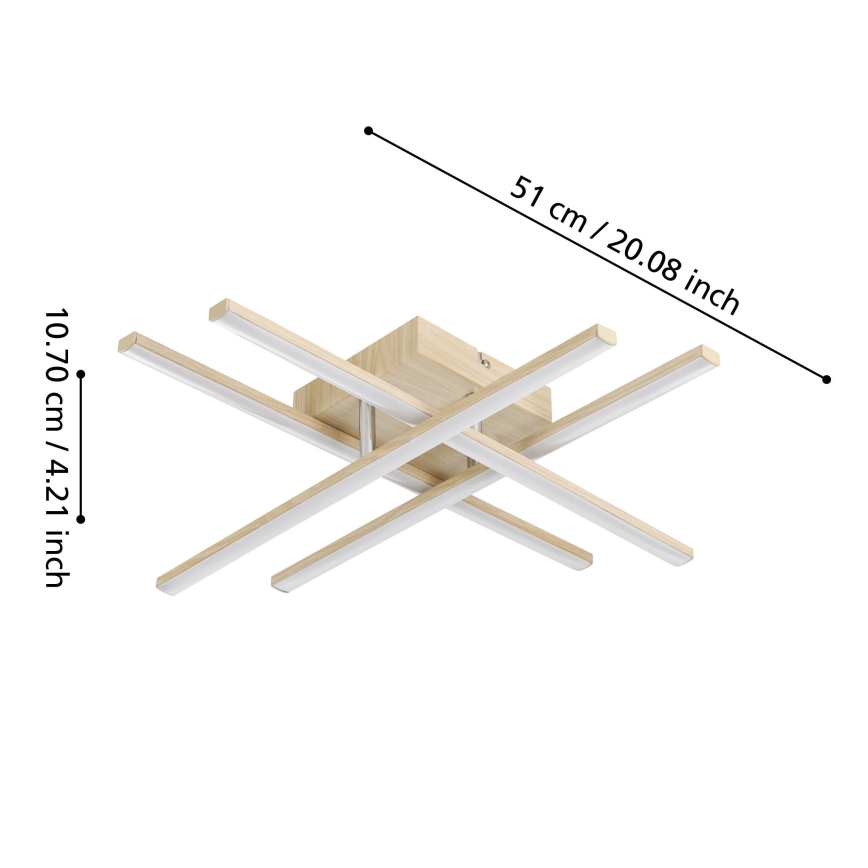 Eglo - світлодіодний стельовий світильник LED/20,5W/230V золотий