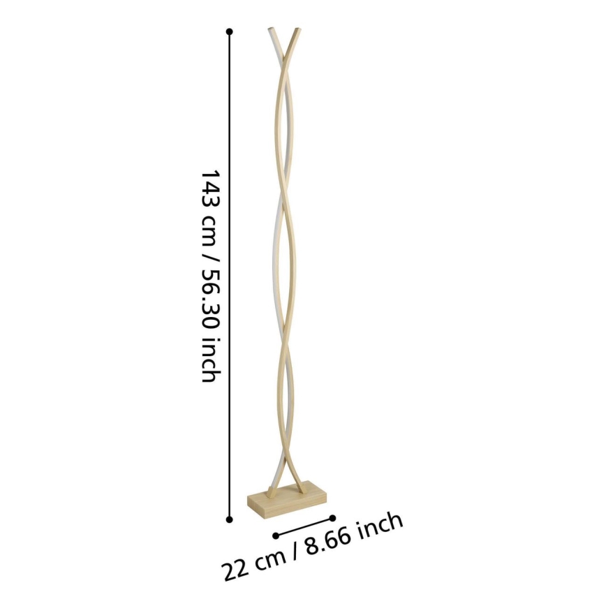 Егло - світлодіодний торшер 36 Вт/230 В, золотистий