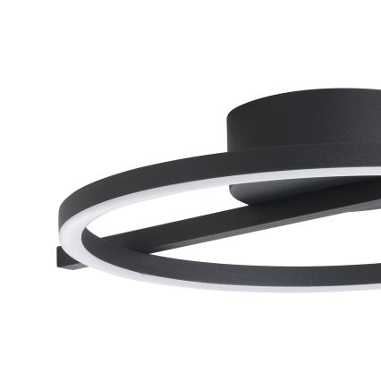 Eglo - Светодиодный потолочный RGBW-светильник с регулированием яркости LED/17W/230V 2700-6500K черный + дистанционное управление