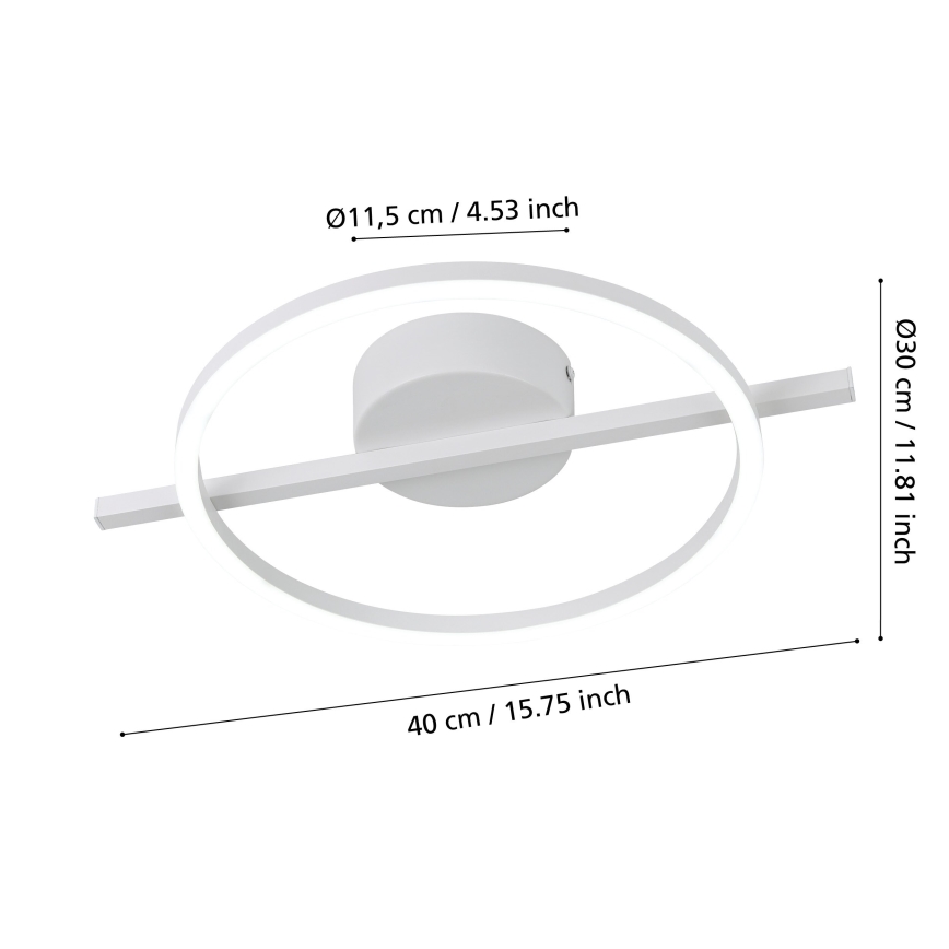 Eglo - Стельовий RGBW-світильник з регулюванням яскравості LED/17W/230V 2700-6500K білий + пульт дистанційного керування
