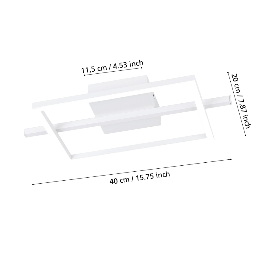 Eglo - Стельовий RGBW-світильник з регулюванням яскравості LED/17W/230V 2700-6500K білий + пульт дистанційного керування