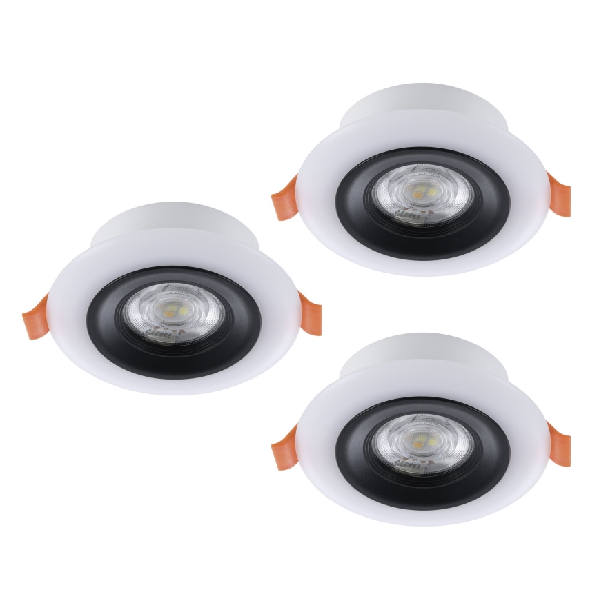 Eglo - НАБІР 3x LED RGBW Вбудований стельовий світильник для ванної з регулюванням яскравості 3xLED/3,8W/230V 2700-6500K IP44 + пульт дистанційного керування