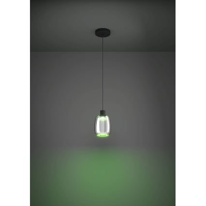 Eglo - Светодиодная подвесная RGBW-люстра с регулированием яркости LED/3,7W/230V 2700-6500K черный ZigBee