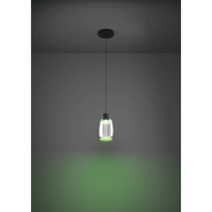 Eglo - Светодиодная подвесная RGBW-люстра с регулированием яркости LED/3,7W/230V 2700-6500K черный ZigBee