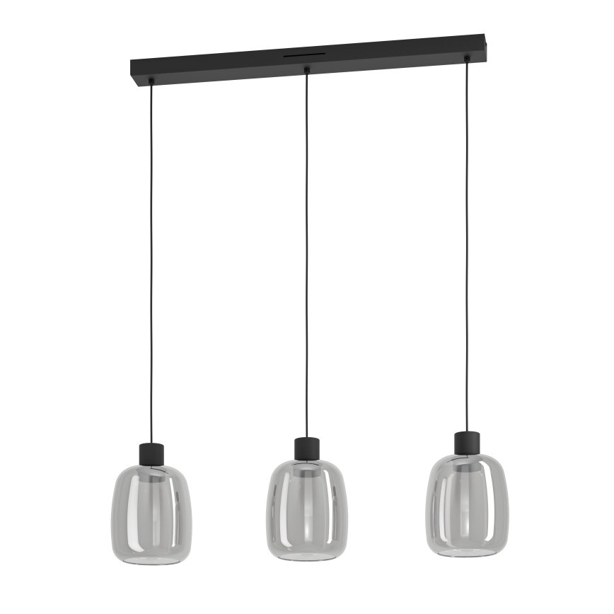 Eglo - Светодиодная подвесная RGBW-люстра с регулированием яркости 3xLED/3,7W/230V 2700-6500K серый