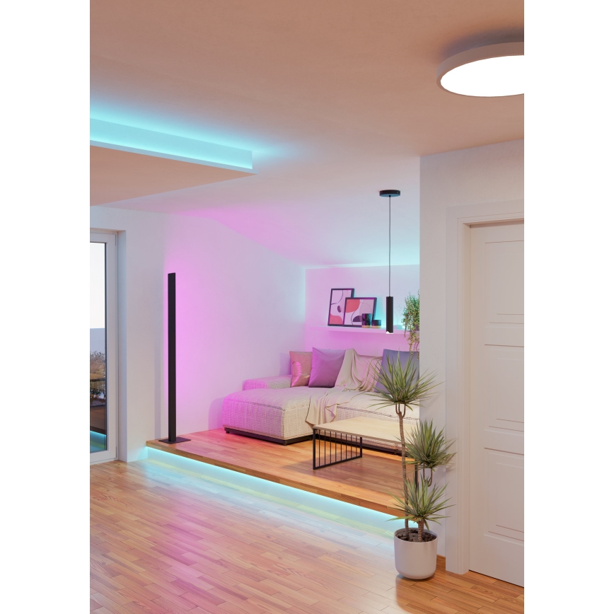 Eglo - LED RGBW Підвісна люстра з регулюванням яскравості LED/3,7W/230V 2700-6500K чорний