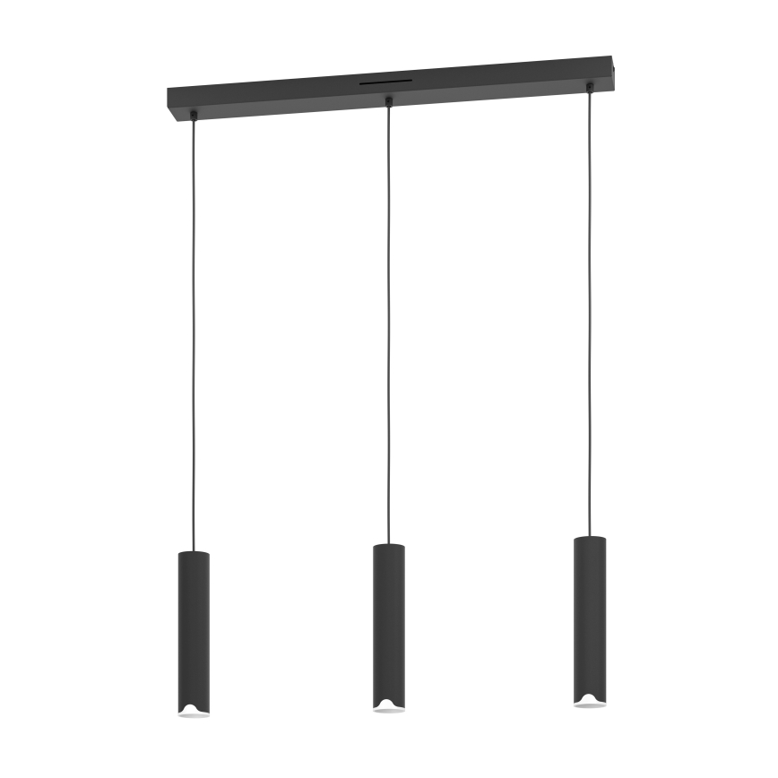 Eglo - LED RGBW Підвісна люстра з регулюванням яскравості 3xLED/3,7W/230V 2700-6500K чорний