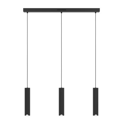 Eglo - Светодиодная подвесная RGBW-люстра с регулированием яркости 3xLED/3,7W/230V 2700-6500K черный