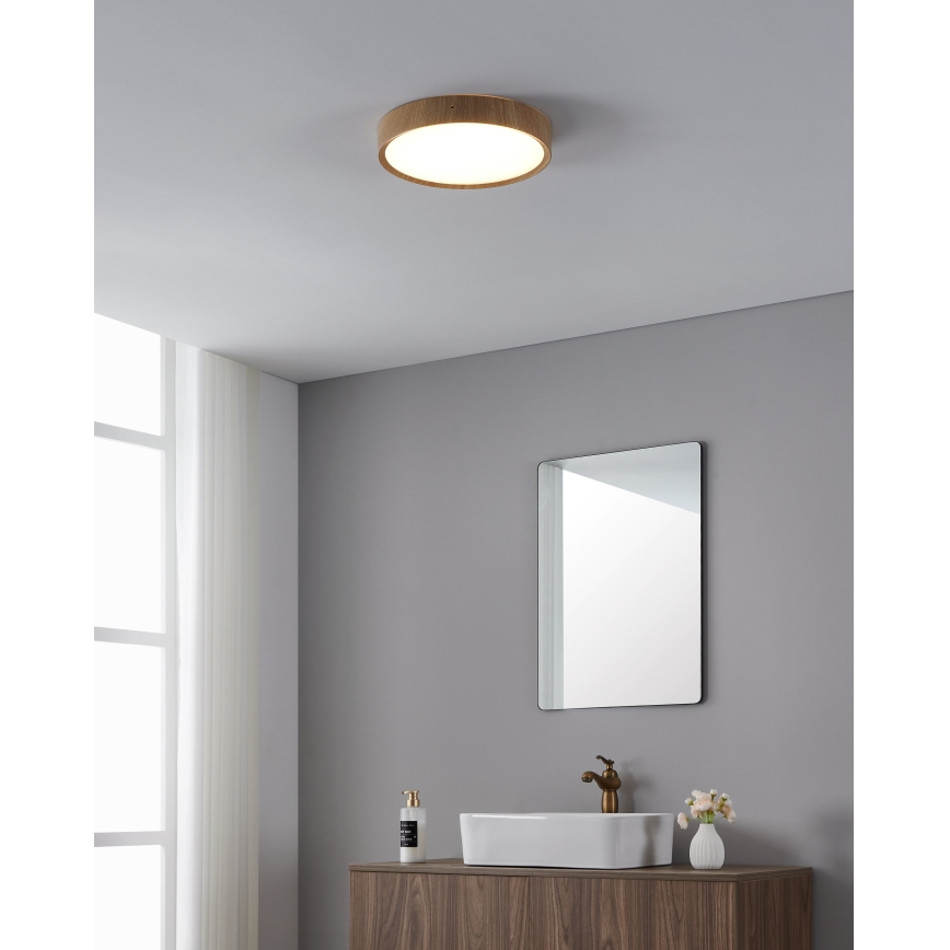 Eglo - Світлодіодний стельовий світильник для ванної кімнати LED/14,6W/230V IP44 бежевий