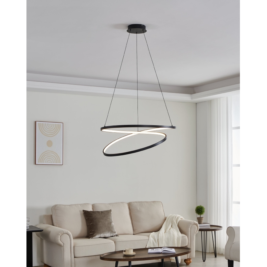 Eglo - Светодиодная подвесная люстра LED/42W/230V 3000K черный