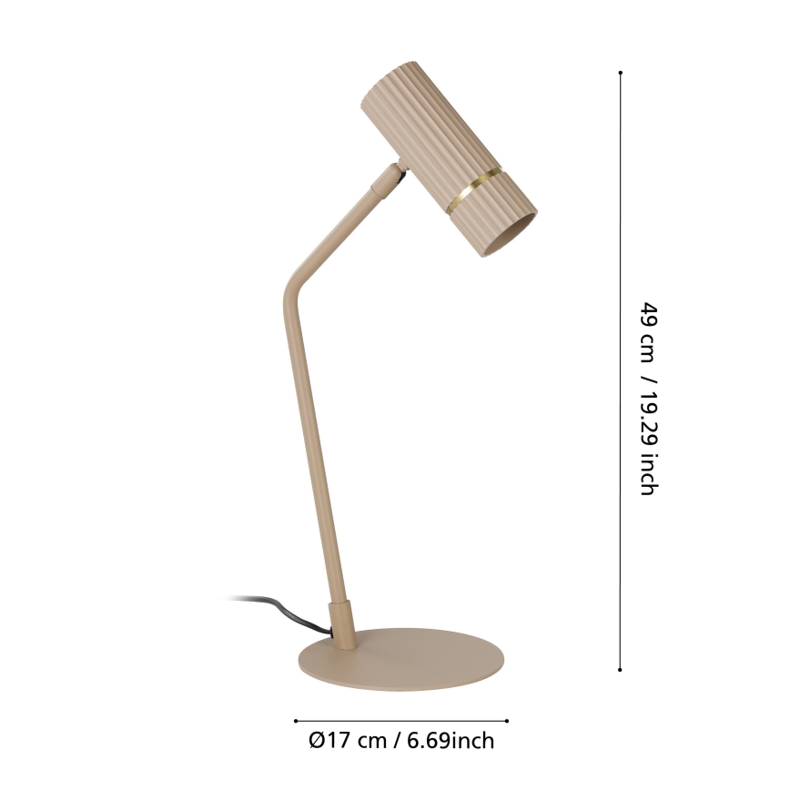 Eglo - Светодиодная настольная лампа 1xGU10/5W/230V 3000K бежевый