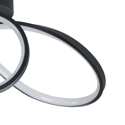 Eglo - Светодиодный потолочный RGBW-светильник с регулированием яркости LED/22W/230V 2700-6500K черный