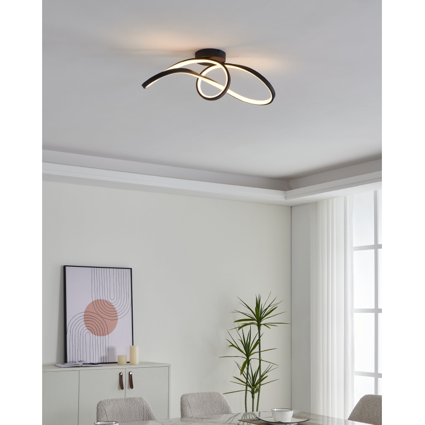 Eglo - Светодиодный потолочный RGBW-светильник с регулированием яркости LED/22W/230V 2700-6500K черный