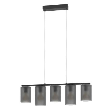 Eglo - Подвесная люстра COLOMERA 5xE27/40W/230V серый