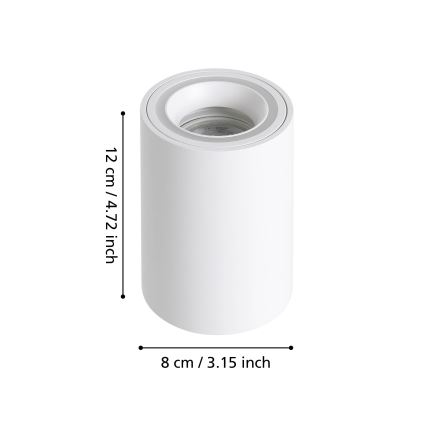 Eglo - Светодиодный точечный RGBW-светильник с регулированием яркости LED/4,9W/230V 2700-6500K белый