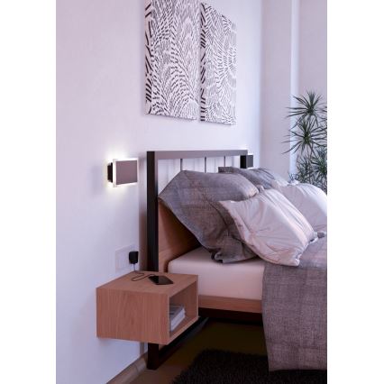 Eglo - Светодиодный настенный светильник LED/12W/230V 3000K 12x23 см черный