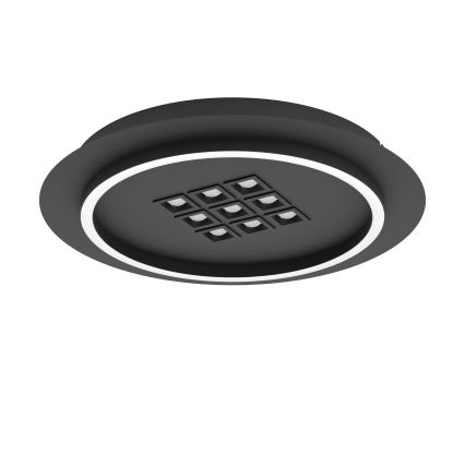 Eglo - Світлодіодний стельовий світильник з регулюванням яскравості LED/21,4W/230V 2700-6500K чорний + пульт дистанційного керування