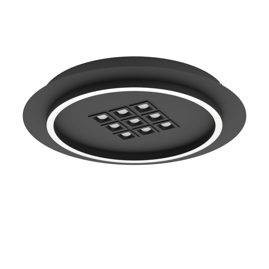 Eglo - Світлодіодний стельовий світильник з регулюванням яскравості LED/21,4W/230V 2700-6500K чорний + пульт дистанційного керування