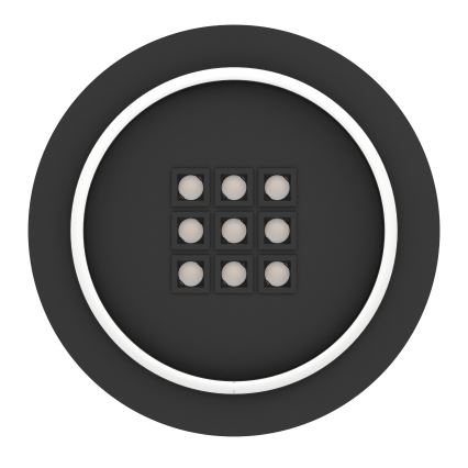Eglo - Світлодіодний стельовий світильник з регулюванням яскравості LED/21,4W/230V 2700-6500K чорний + пульт дистанційного керування