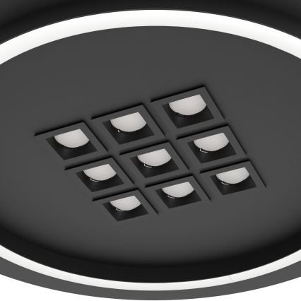 Eglo - Світлодіодний стельовий світильник з регулюванням яскравості LED/21,4W/230V 2700-6500K чорний + пульт дистанційного керування