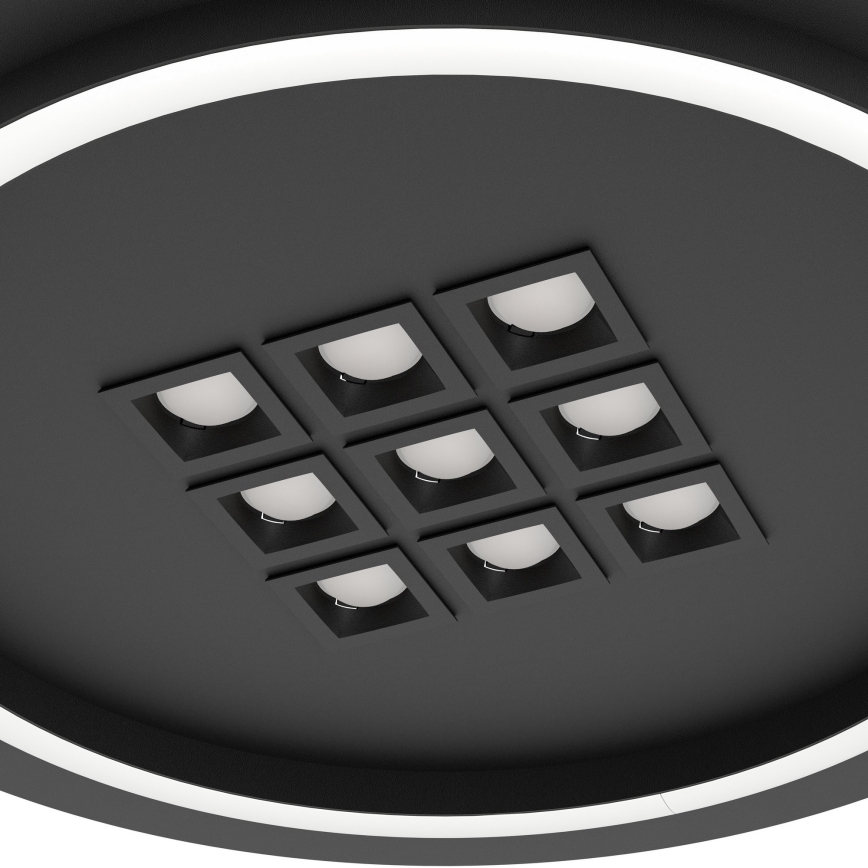 Eglo - Світлодіодний стельовий світильник з регулюванням яскравості LED/21,4W/230V 2700-6500K чорний + пульт дистанційного керування
