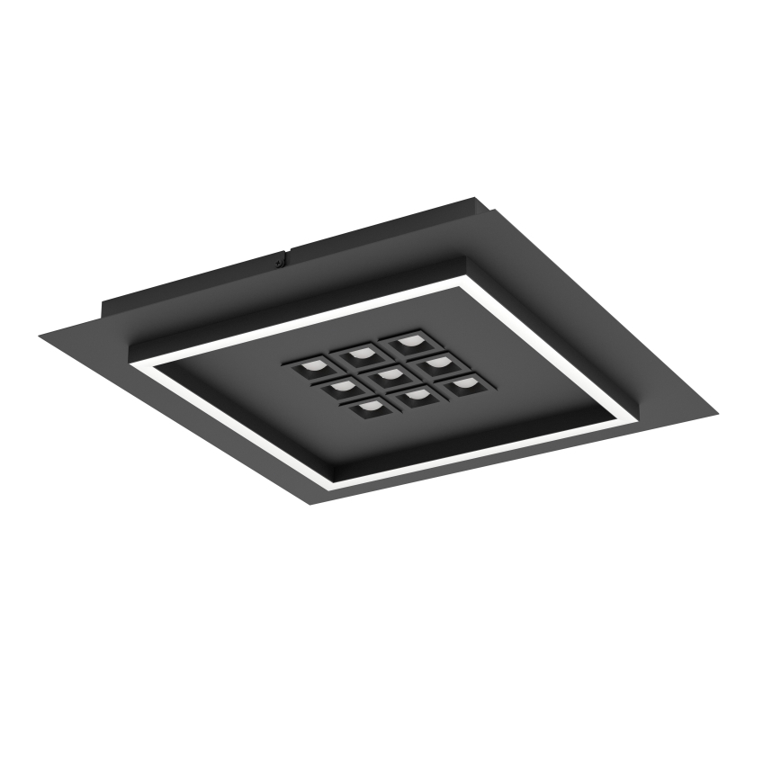 Eglo - Светодиодный потолочный светильник с регулированием яркости LED/21,4W/230V 2700-6500K черный + дистанционное управление