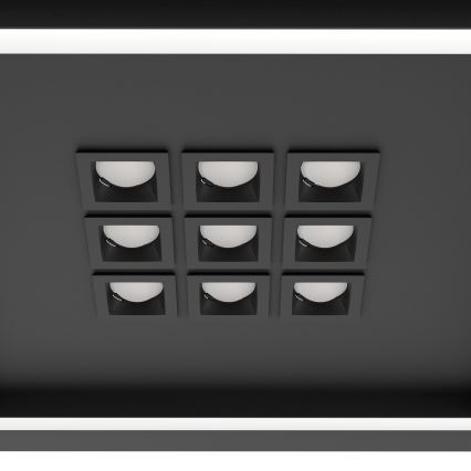 Eglo - Светодиодный потолочный светильник с регулированием яркости LED/21,4W/230V 2700-6500K черный + дистанционное управление