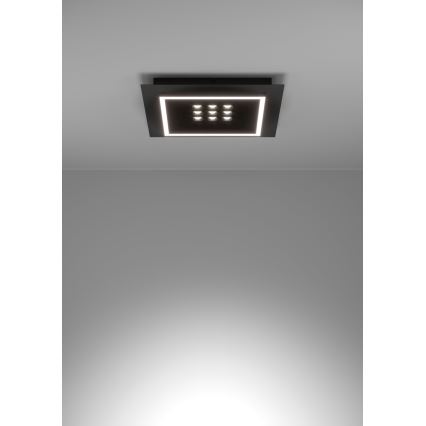 Eglo - Светодиодный потолочный светильник с регулированием яркости LED/21,4W/230V 2700-6500K черный + дистанционное управление
