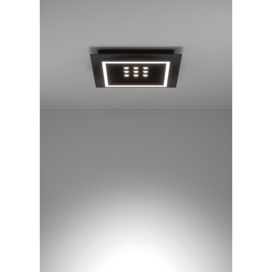 Eglo - Светодиодный потолочный светильник с регулированием яркости LED/21,4W/230V 2700-6500K черный + дистанционное управление