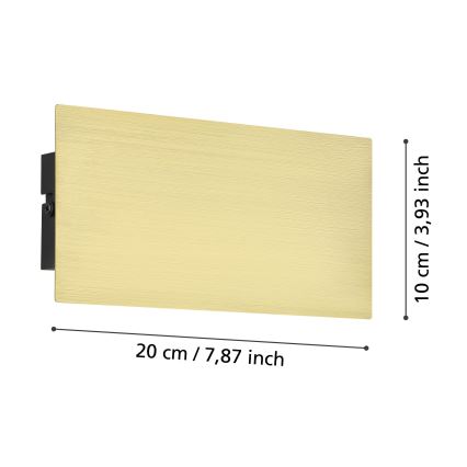 Eglo - Світлодіодний настінний світильник LED/6W/230V 3000K золотий