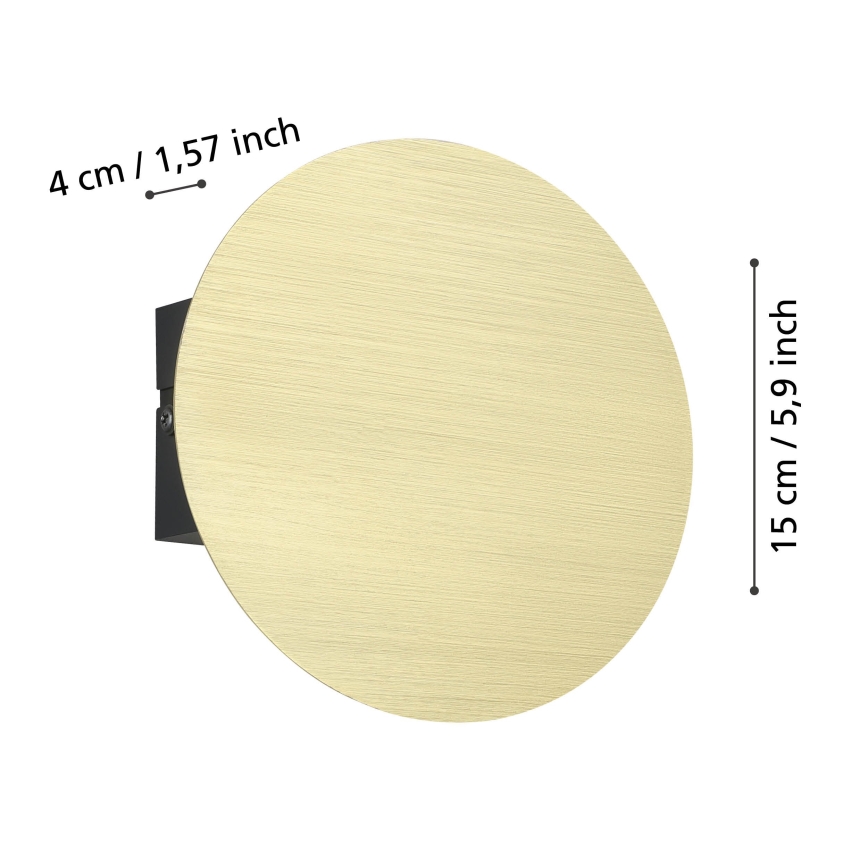Eglo - Светодиодный настенный светильник LED/4W/230V 3000K золотистый
