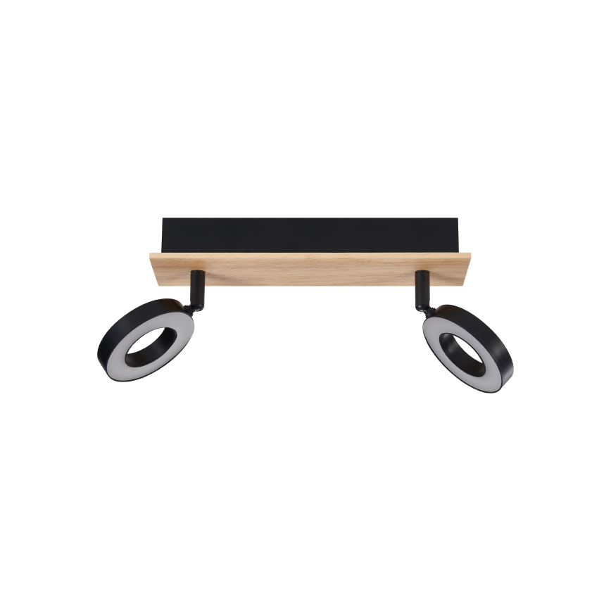 Eglo - LED точковий світильник 2xLED/4,2W/230V чорний/коричневий