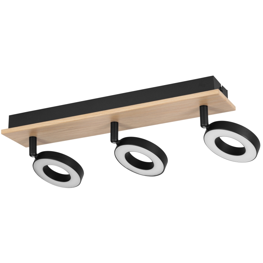 Eglo - LED точечный светильник 3xLED/4,2W/230V чёрный/коричневый