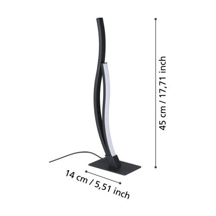 Eglo - Світлодіодна настільна лампа LED/12W/230V 4000K чорний