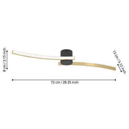 Eglo - Стельовий LED світильник LED/12W/230V 4000K золотий