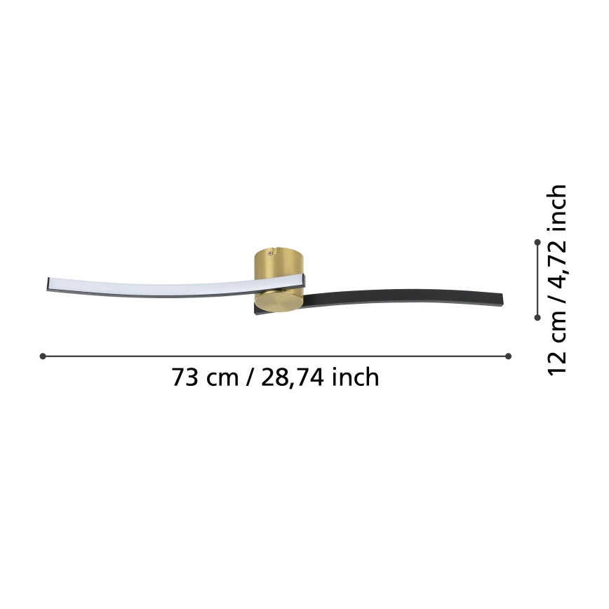 Eglo - Светодиодный потолочный светильник LED/12W/230V 4000K черный