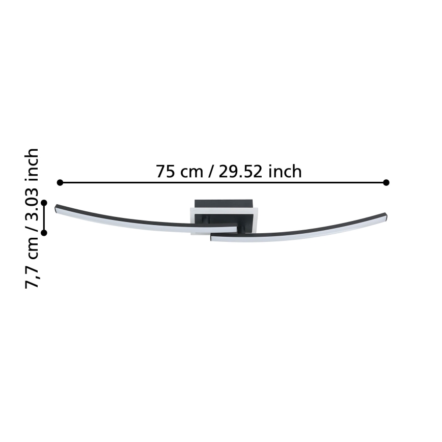 Eglo - Стельовий LED світильник LED/12W/230V 4000K чорний