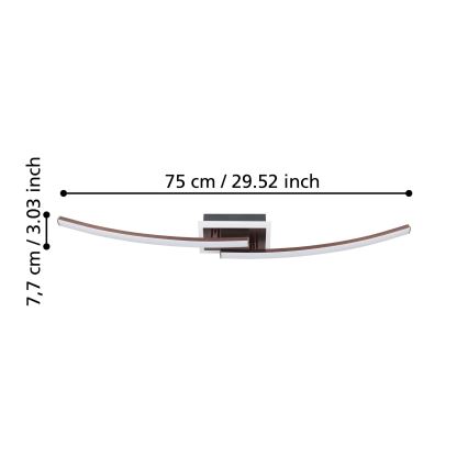 Eglo - Стельовий LED світильник LED/12W/230V 4000K мідний