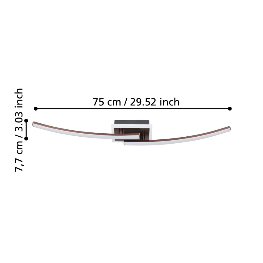 Eglo - Стельовий LED світильник LED/12W/230V 4000K мідний