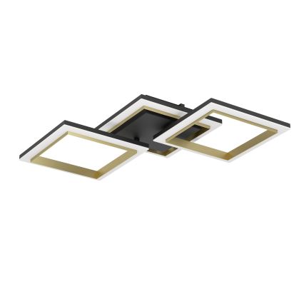 Eglo - Світлодіодний стельовий світильник з регулюванням яскравості LED/20W/230V 4000K чорний/золотий