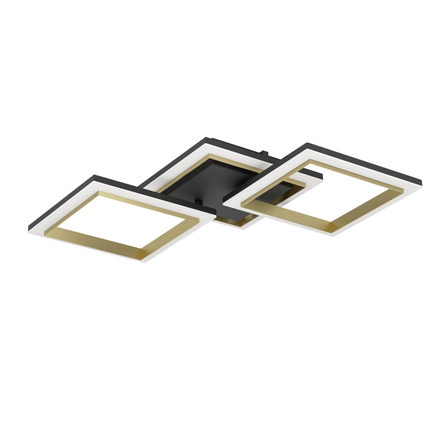 Eglo - Світлодіодний стельовий світильник з регулюванням яскравості LED/20W/230V 4000K чорний/золотий
