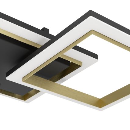 Eglo - Світлодіодний стельовий світильник з регулюванням яскравості LED/20W/230V 4000K чорний/золотий