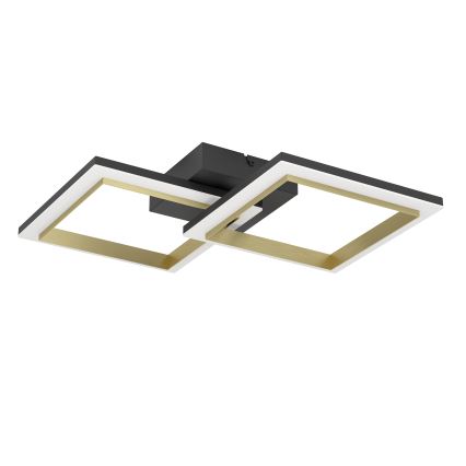 Eglo - Світлодіодний стельовий світильник з регулюванням яскравості LED/18,4W/230V 4000K чорний/золотий