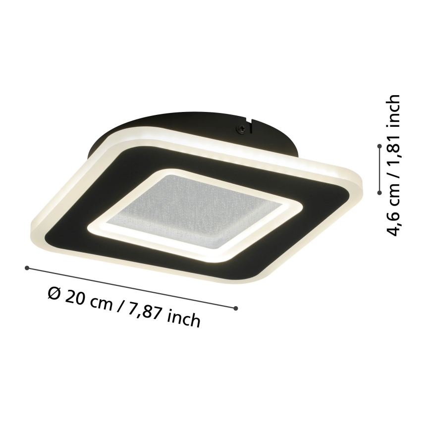 Eglo - Світлодіодний настінний світильник LED/12W/230V 4000K чорний