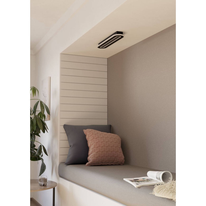 Eglo - Светодиодный потолочный светильник с регулированием яркости LED/20W/230V 2700-6500K черный + дистанционное управление