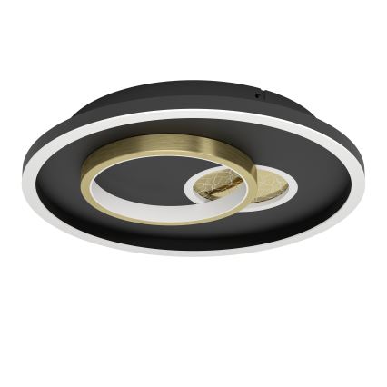 Eglo - Светодиодный потолочный светильник 1xLED/14W/230V + 1xLED/8,5W диаметр 38 см черный/золотистый